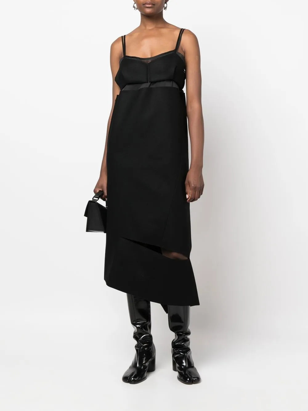 Asymmetric Cut-Out Midi Dress