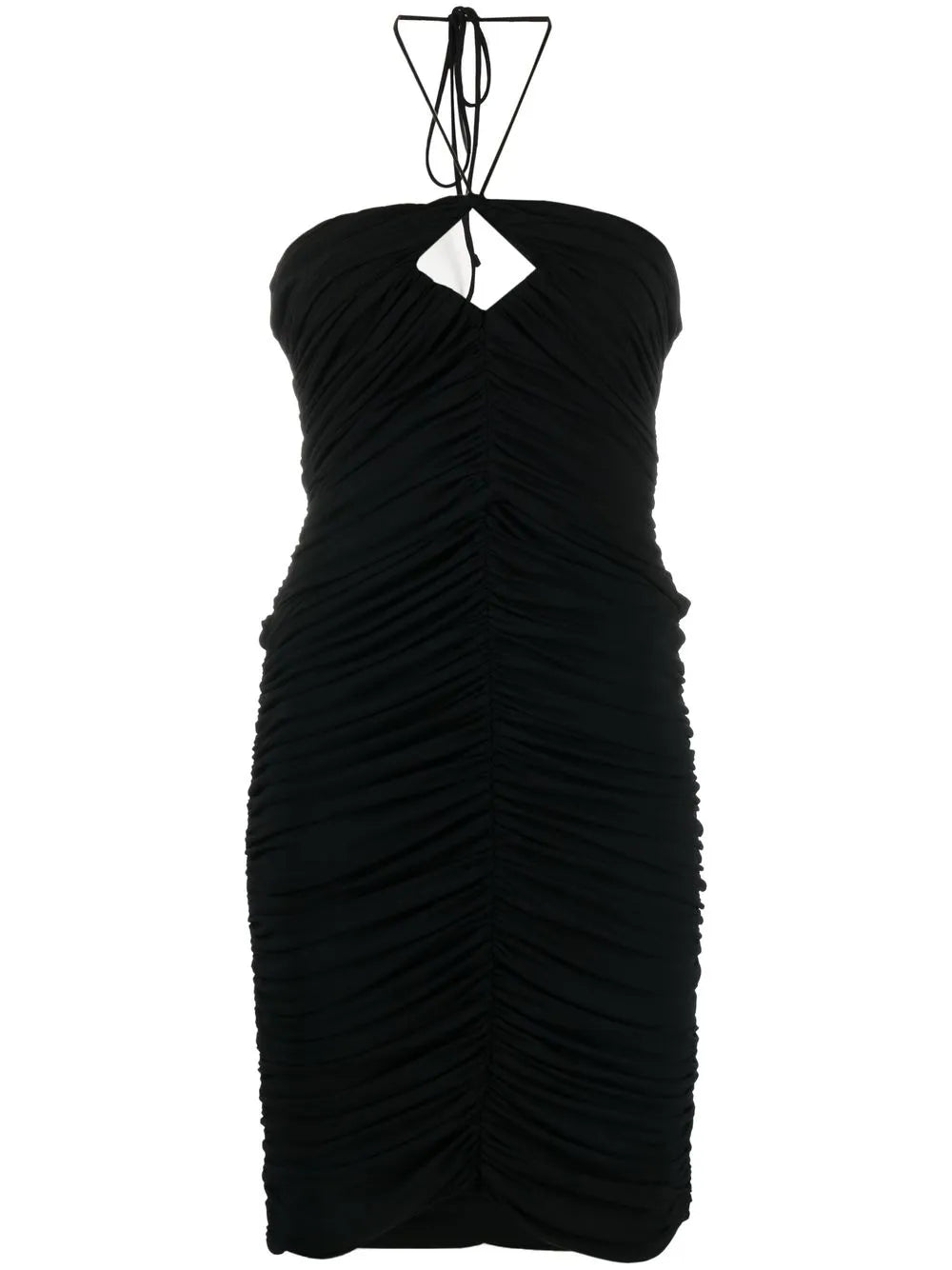 Ruched Halterneck Mini Dress