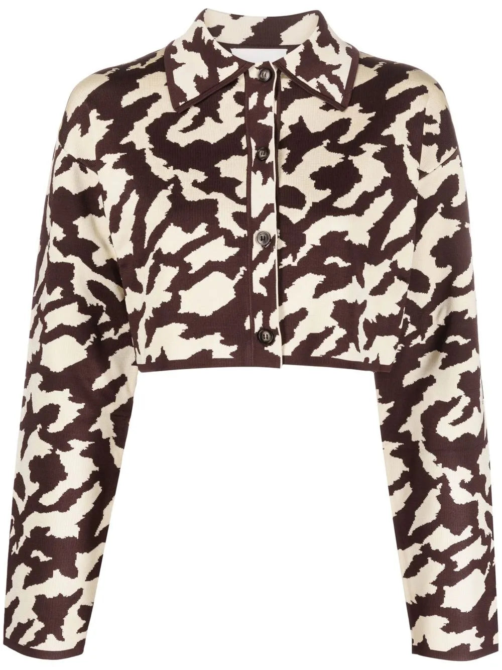 Animal-Print Cropped Jacket