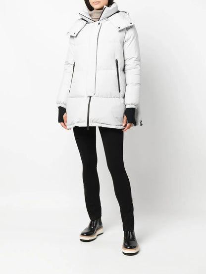 Hooded Feather-Down Padded Coat