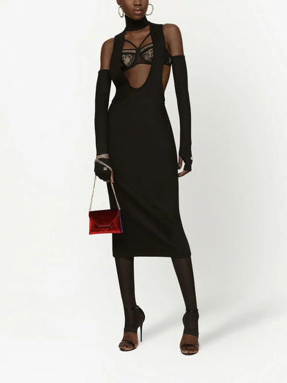 Cut-Out Midi Dress