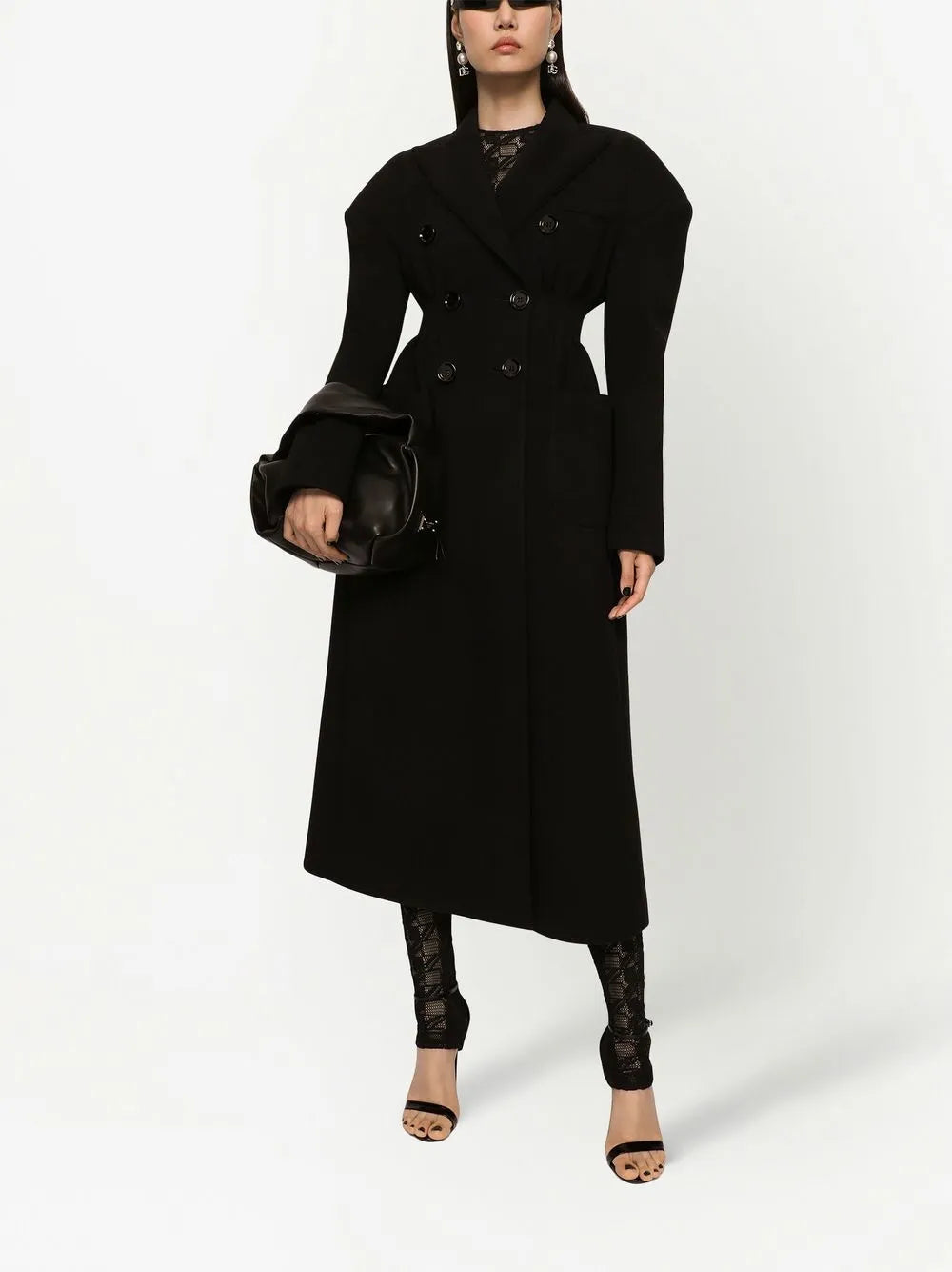 Double-Breasted Midi Coat