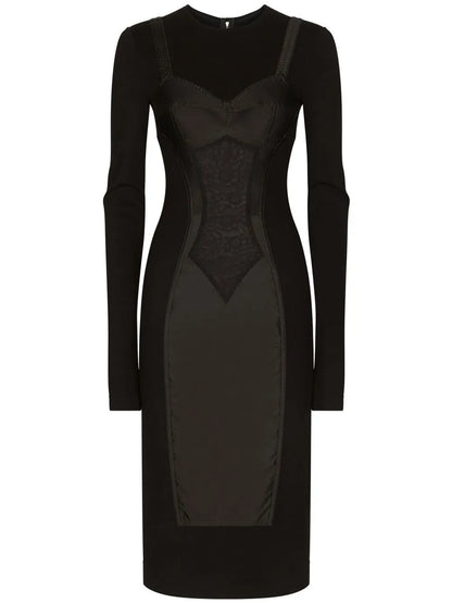 Trompe L'Oeil-Detailed Sheath Dress
