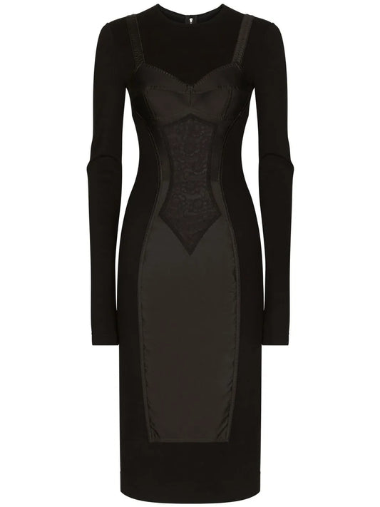 Trompe L'Oeil-Detailed Sheath Dress