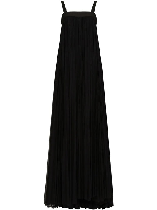 Pleated Tulle Maxi Dress