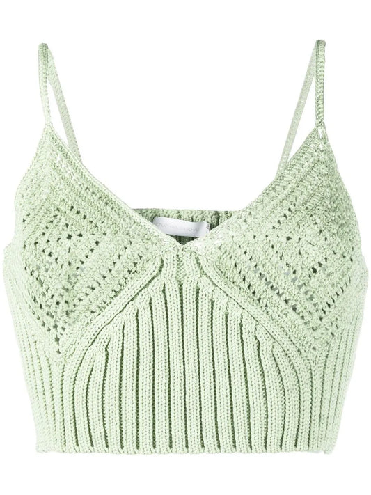 Crochet-Knit Crop Top