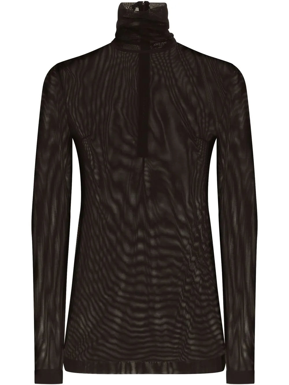 Sheer Half-Zip Mesh Top