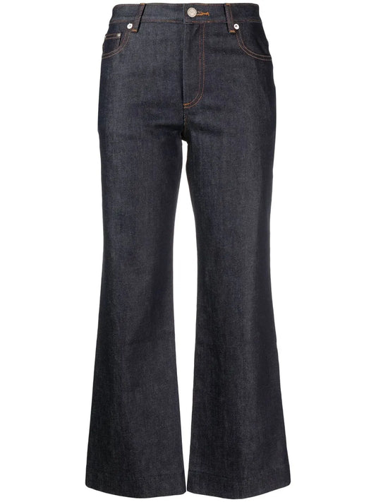 Mid-Rise Cropped Jeans