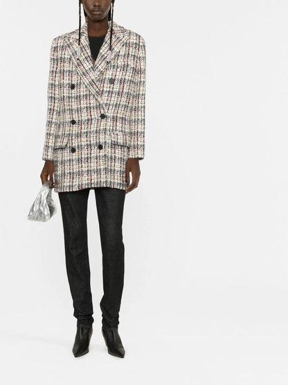 Marton Tweed Double-Breasted Peacoat