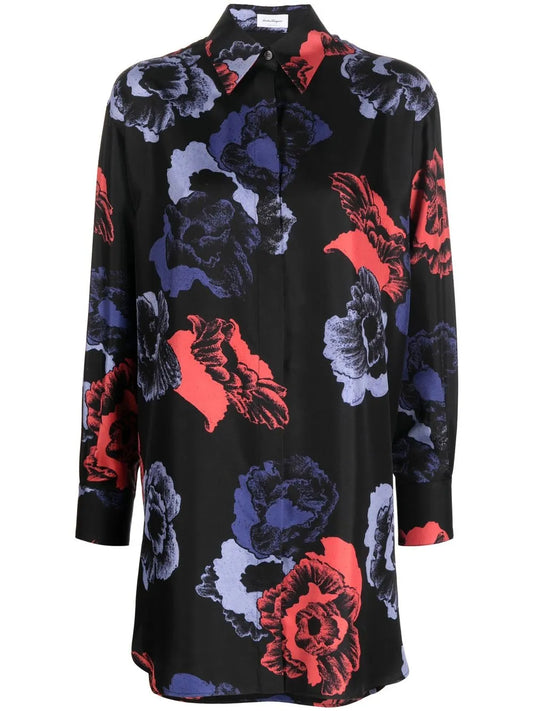 Floral-Print Long-Sleeve Shirt