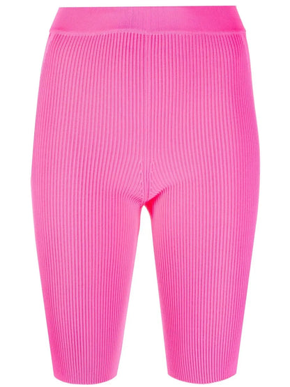 Ribbed-Knit Cycling Shorts