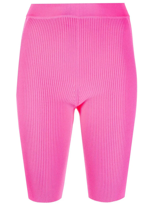 Ribbed-Knit Cycling Shorts