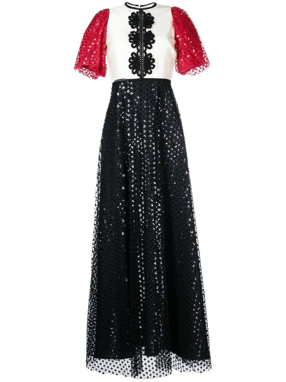 Sequin-Embellished Gown Dress
