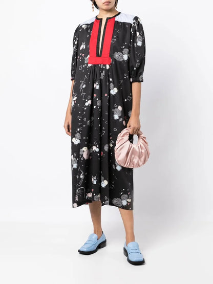 Betty Printed Midi Dress
