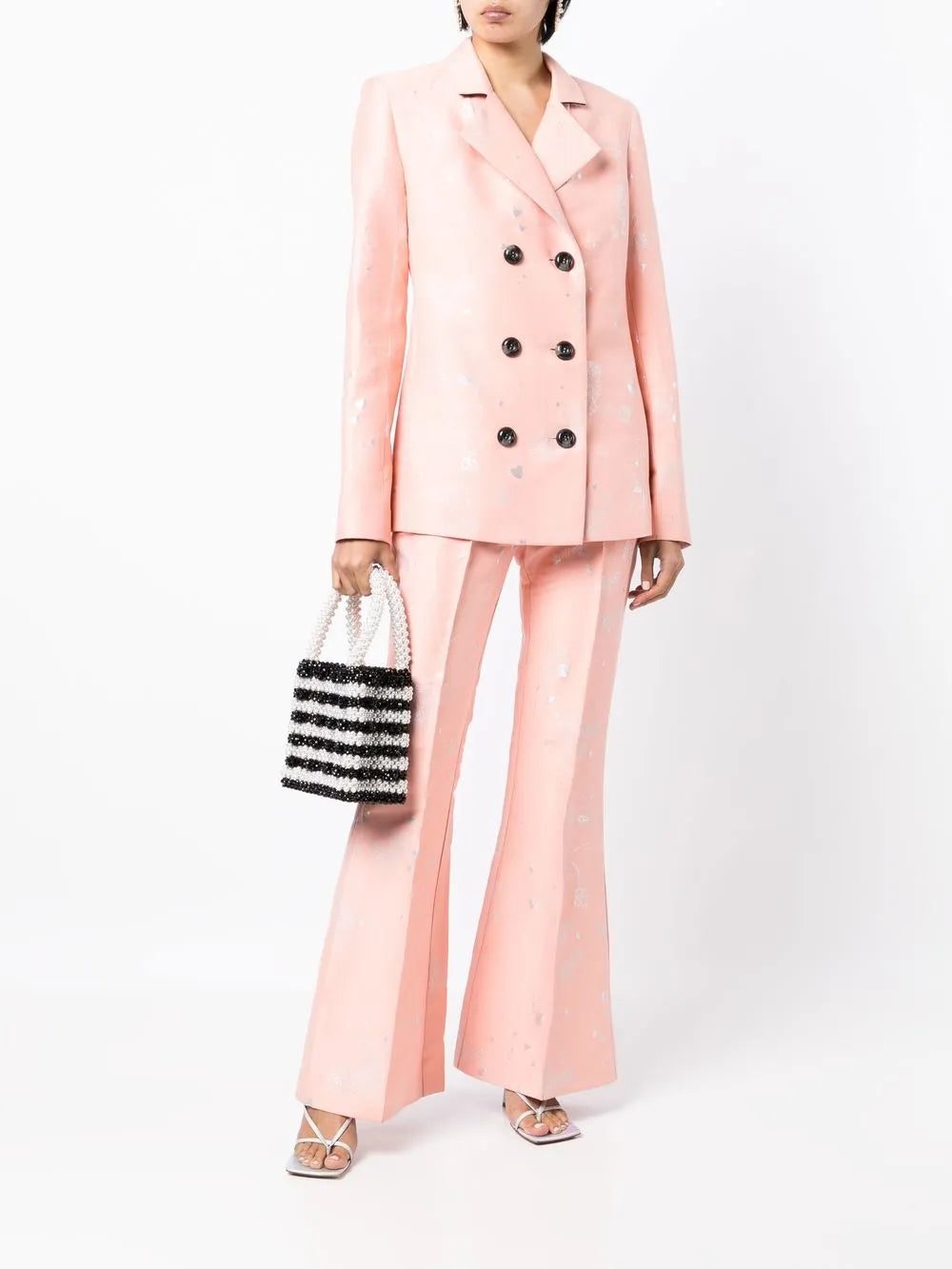 Stereotype Jacquard Flared Trousers