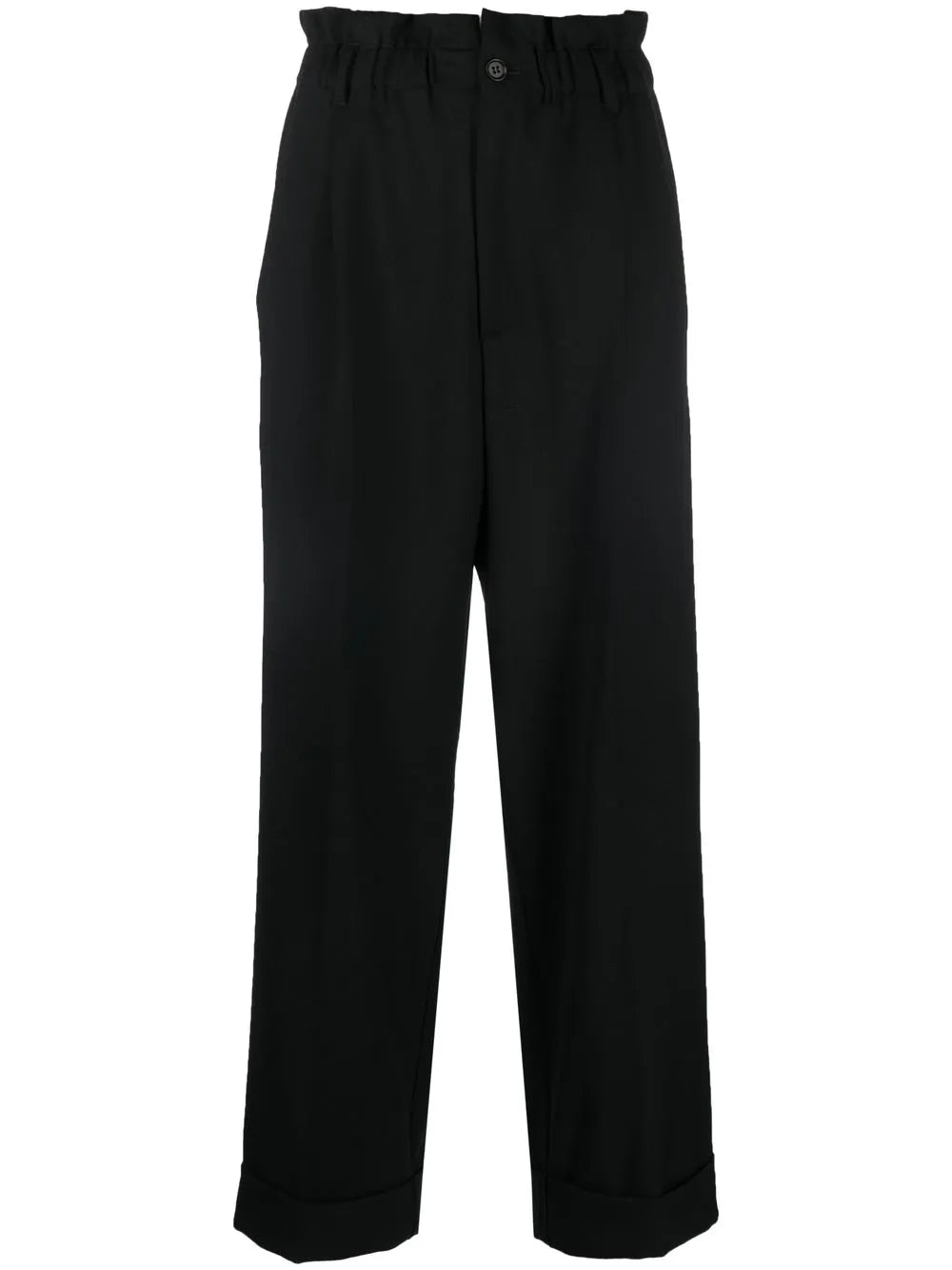 Paperbag-Waist Straight Leg Trousers