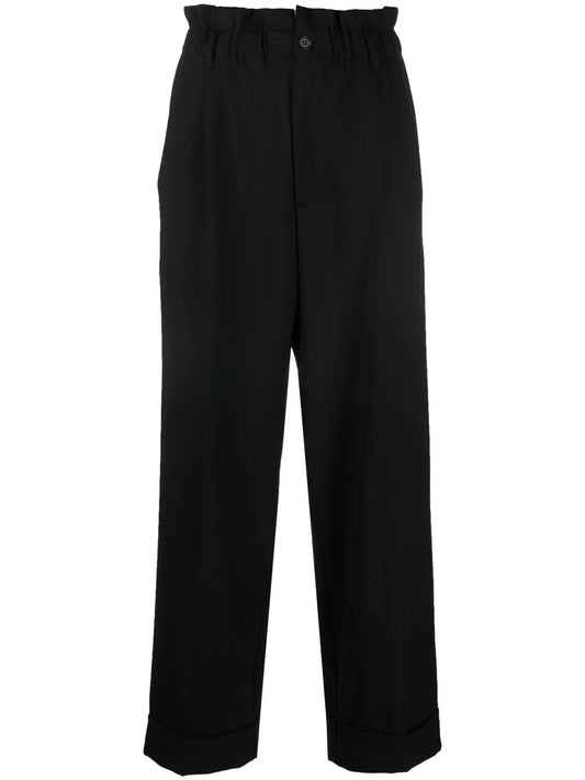 Paperbag-Waist Straight Leg Trousers