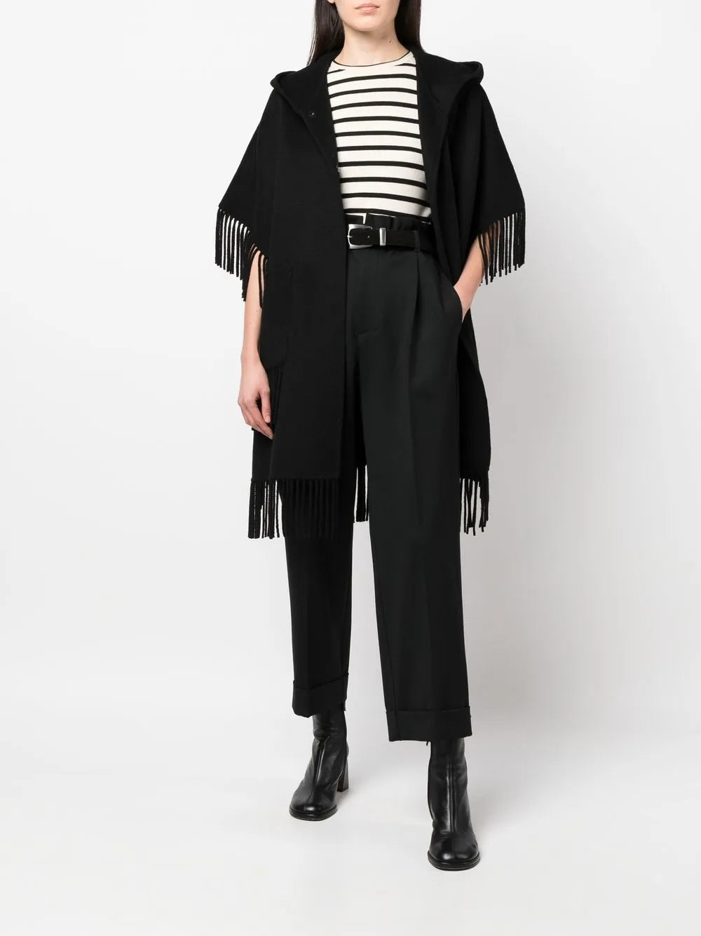 Paperbag-Waist Straight Leg Trousers