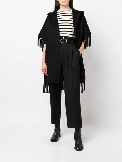 Paperbag-Waist Straight Leg Trousers