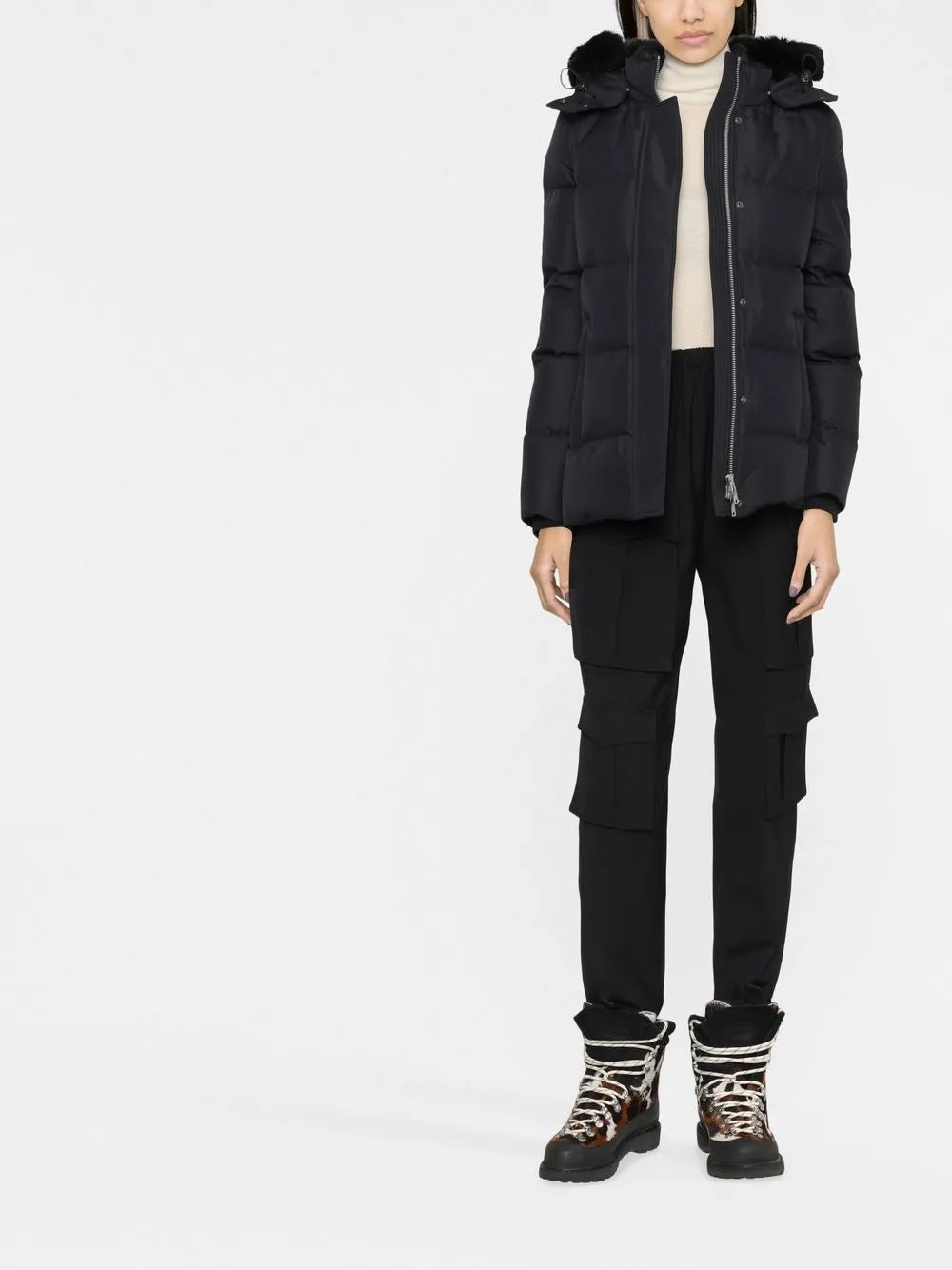 Feather-Down Shearling-Lined Jacket