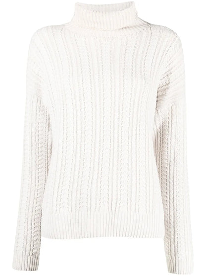 Ribbed-Knit Roll-Neck Jumper