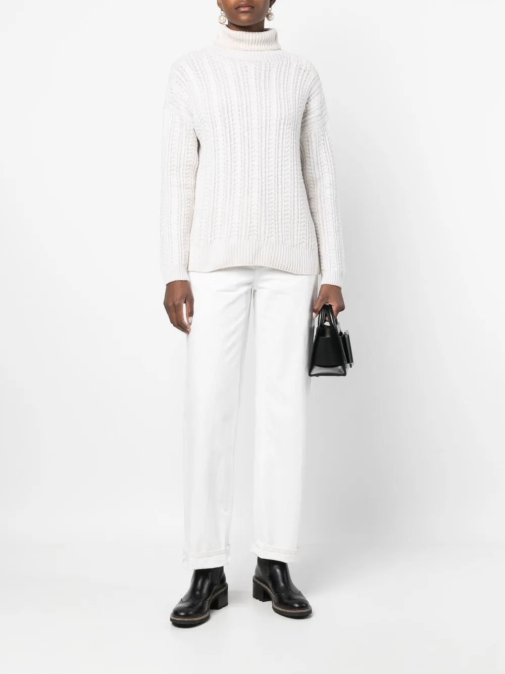 Ribbed-Knit Roll-Neck Jumper