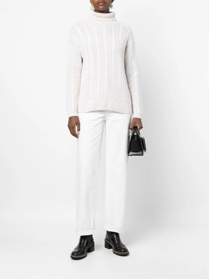 Ribbed-Knit Roll-Neck Jumper