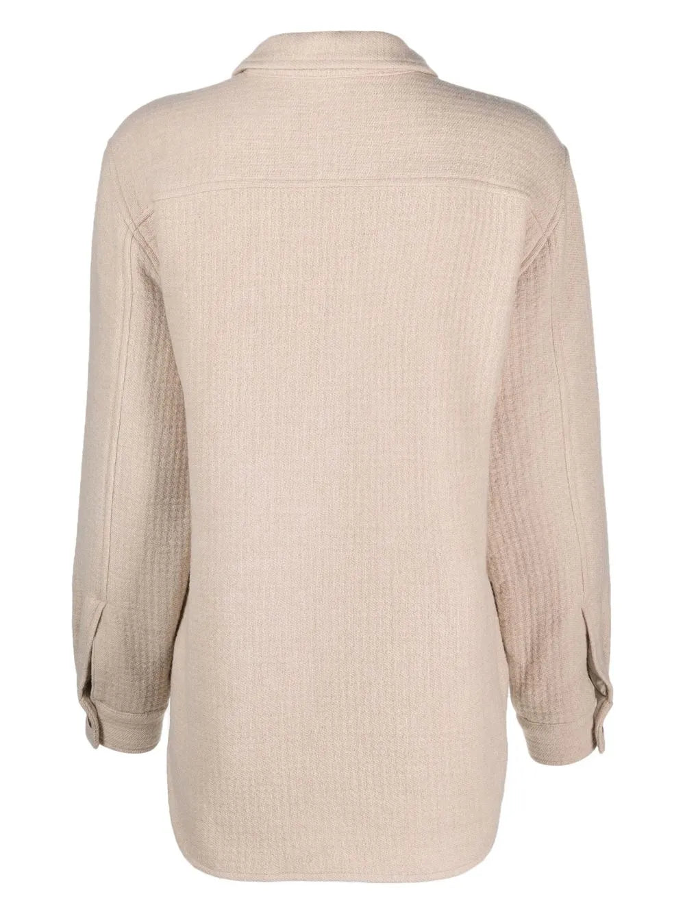 Wool Textured Long-Sleeve Shirt