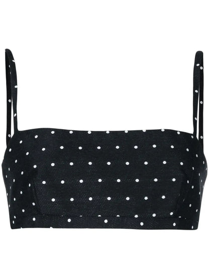 Abbey Polka-Dot Cropped Top