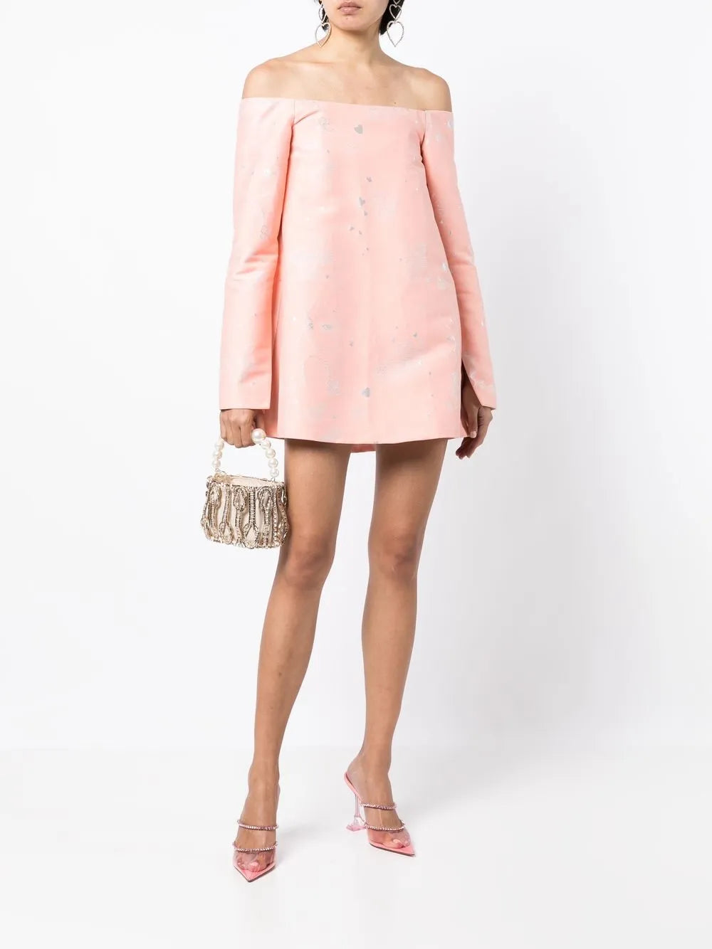 Virtuoso Off-Shoulder Jacquard Dress