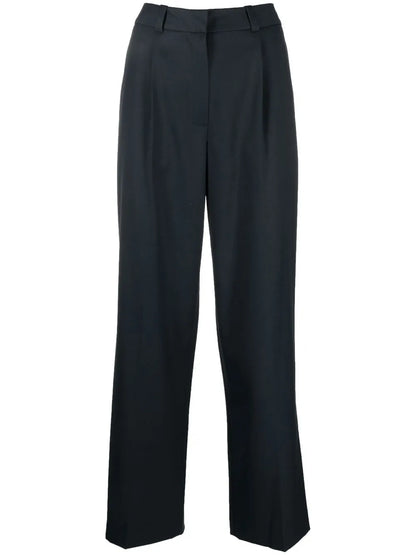 Wool-Blend Straight-Leg Trousers