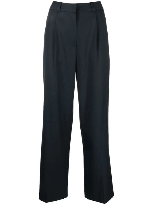 Wool-Blend Straight-Leg Trousers