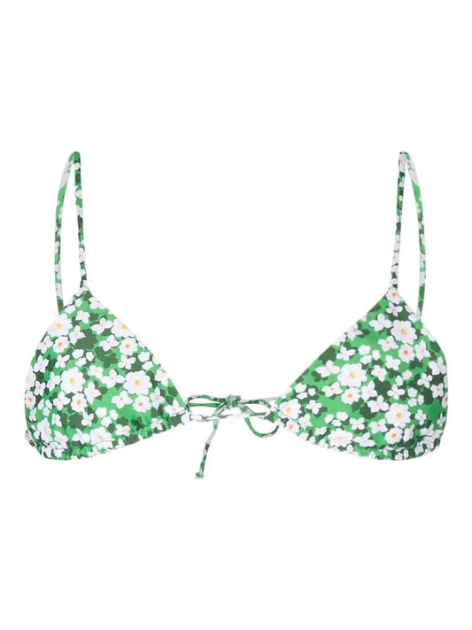Floral-Print Bikini Top