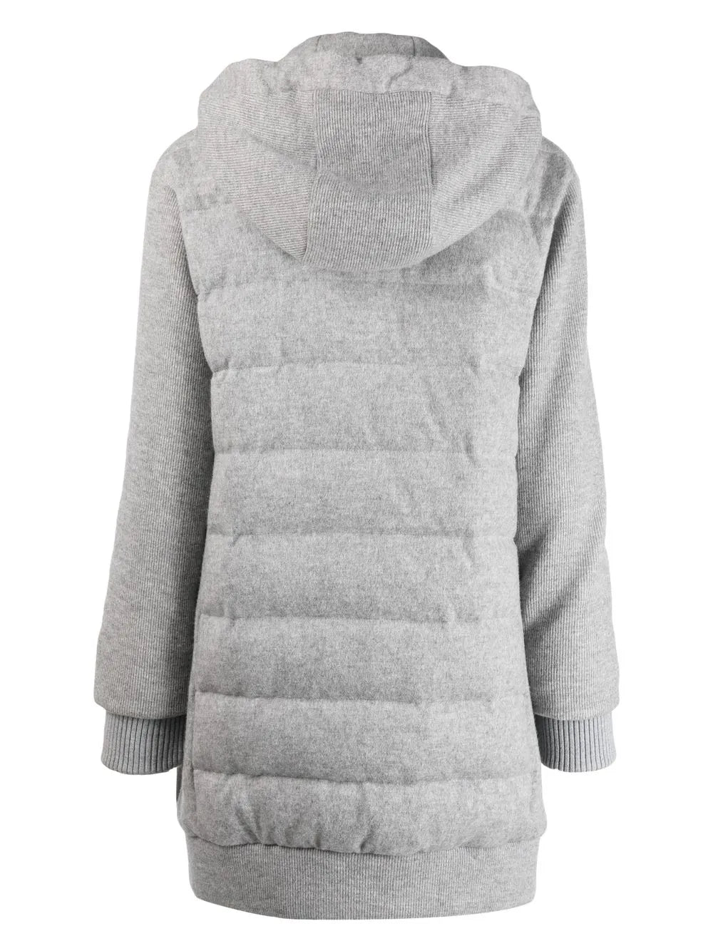 Bimateric Feather-Down Cashmere Padded Coat