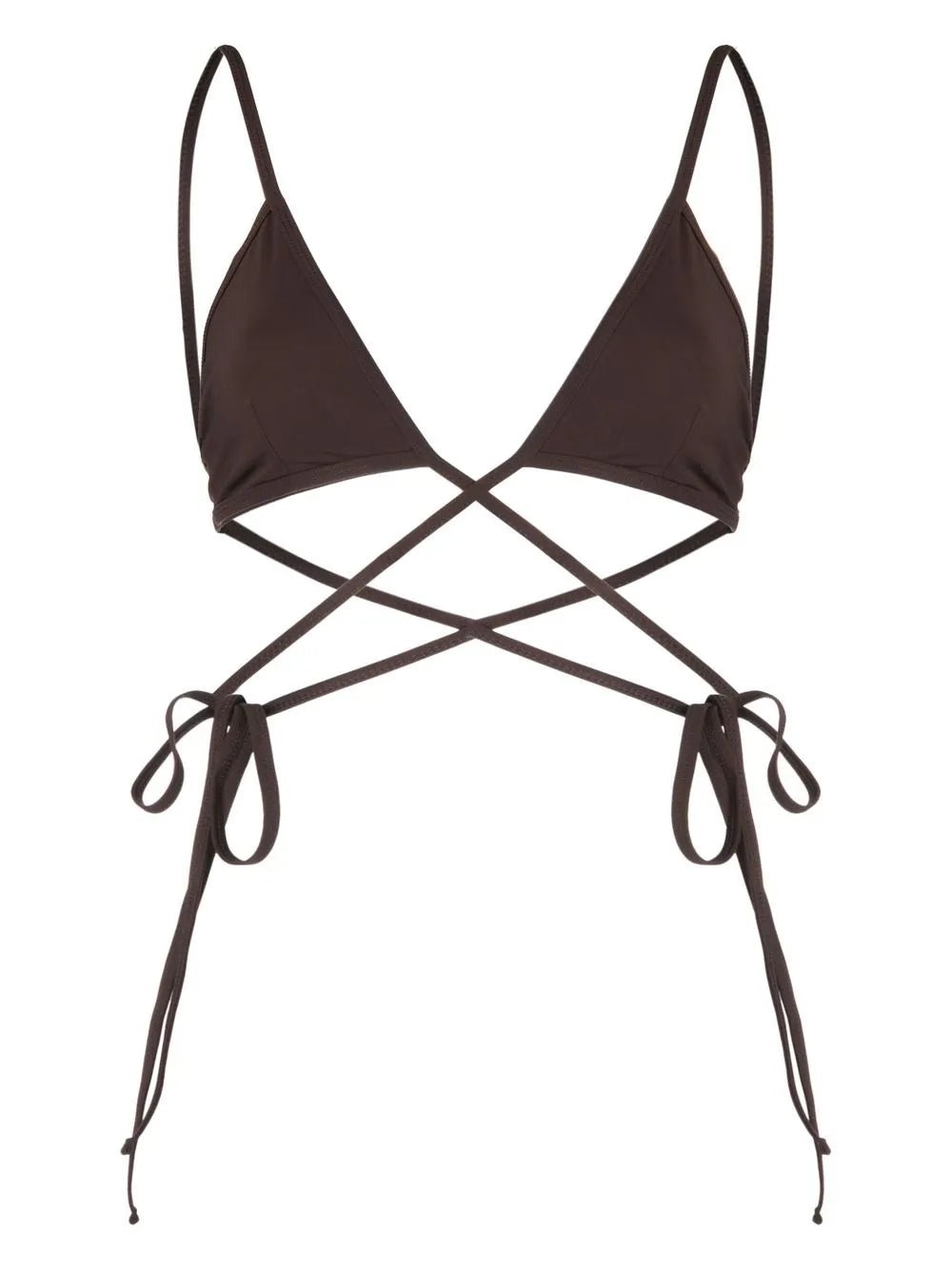 Crossover Lace-Up Bikini Top
