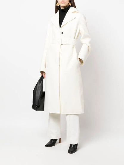 Belted Single-Breasted Coat