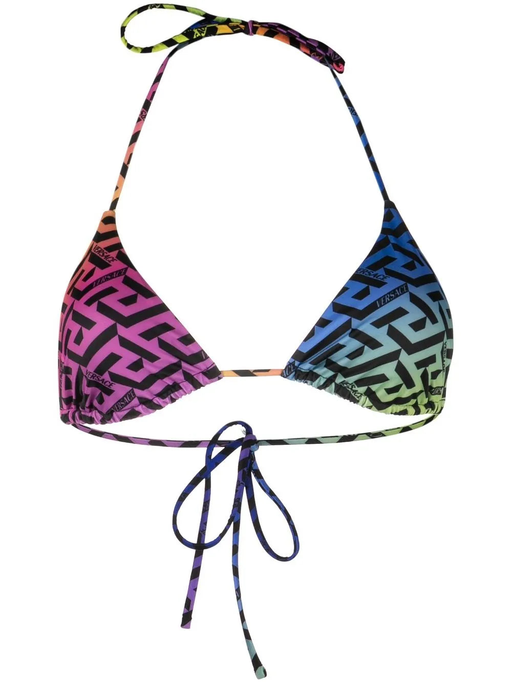 Monogram Triangle Bikini Top