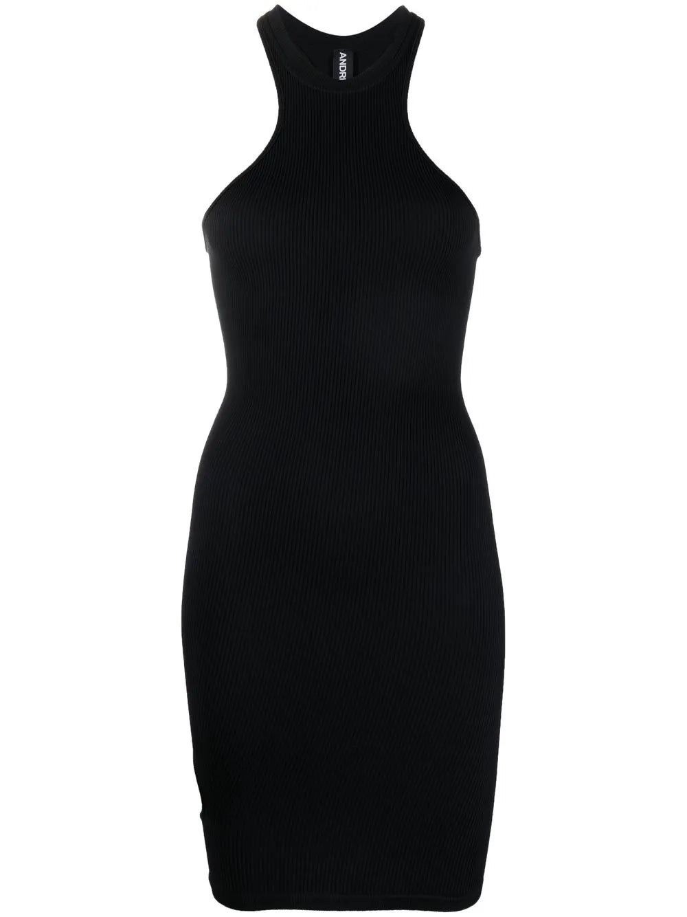 Racer-Neck Fitted Dress
