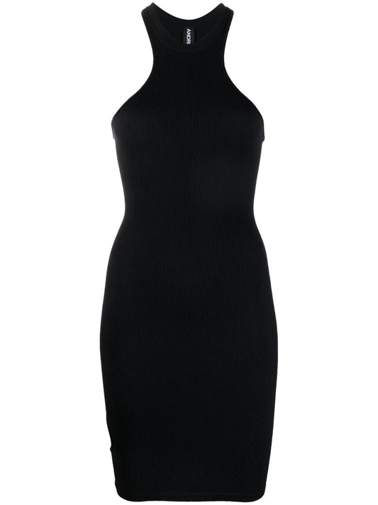Racer-Neck Fitted Dress
