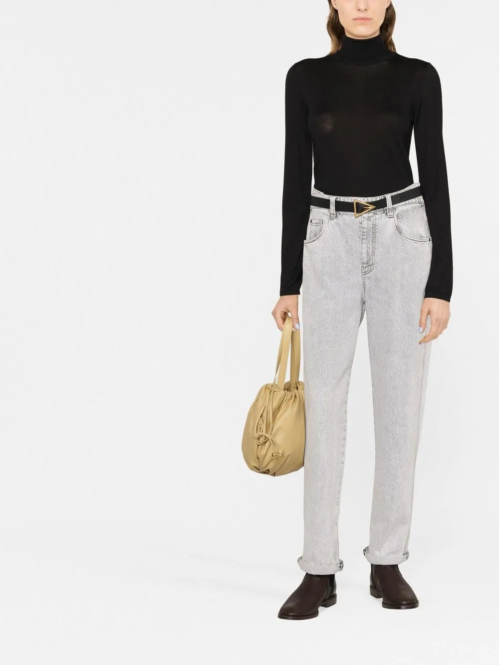 Roll-Neck Tonal Jumper