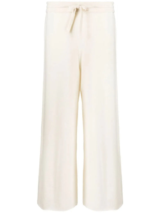 Wide-Leg Cashmere Track Pants
