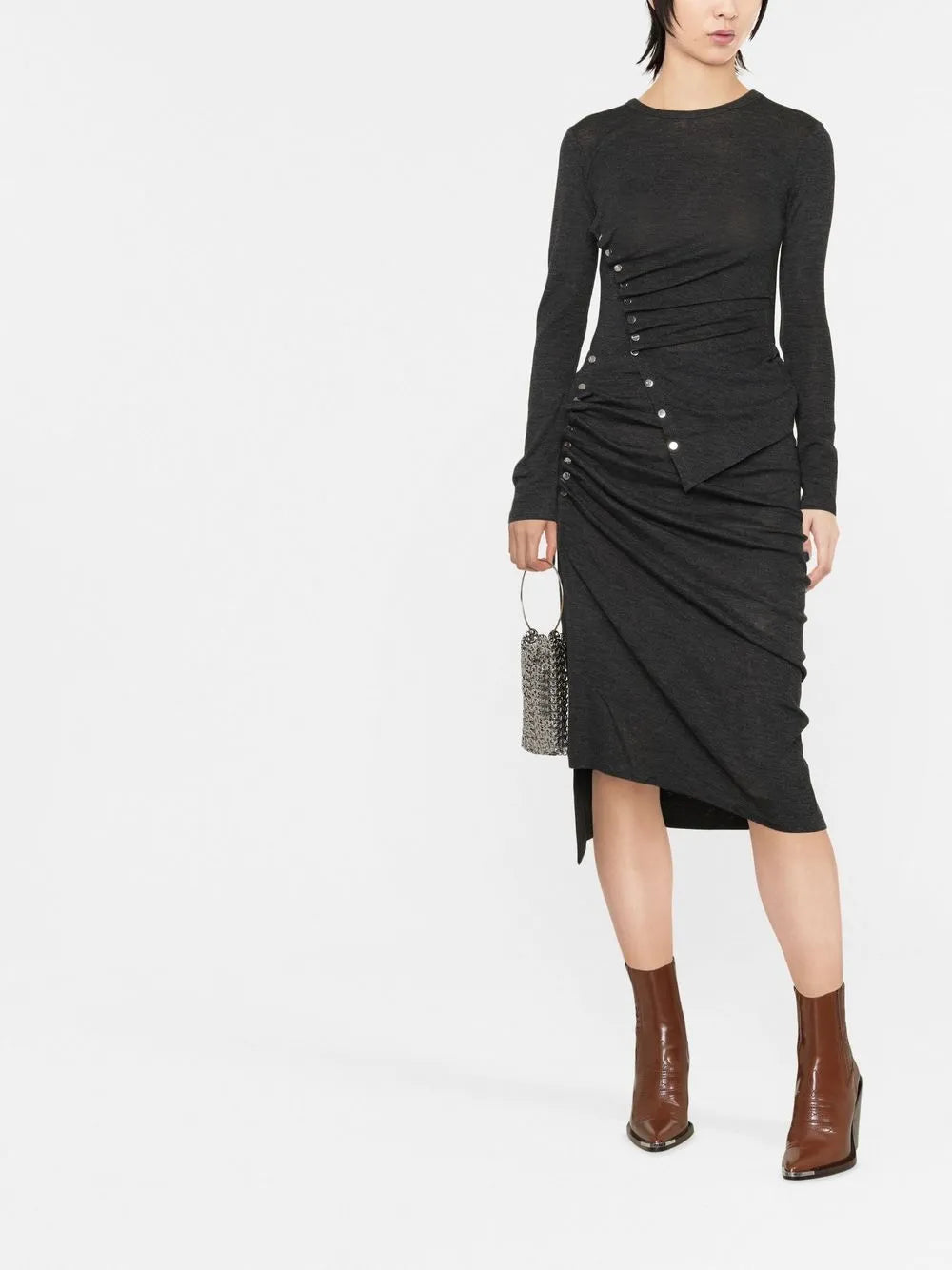 Ruched Midi Skirt