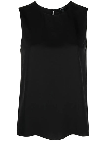 Sleeveless Silk Vest Top