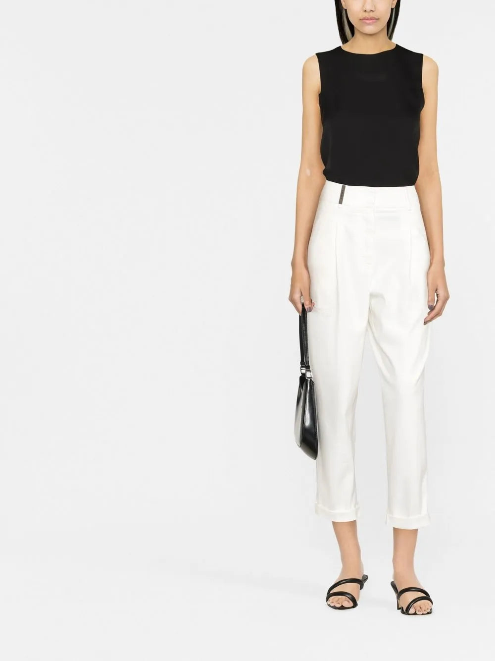 Sleeveless Silk Vest Top