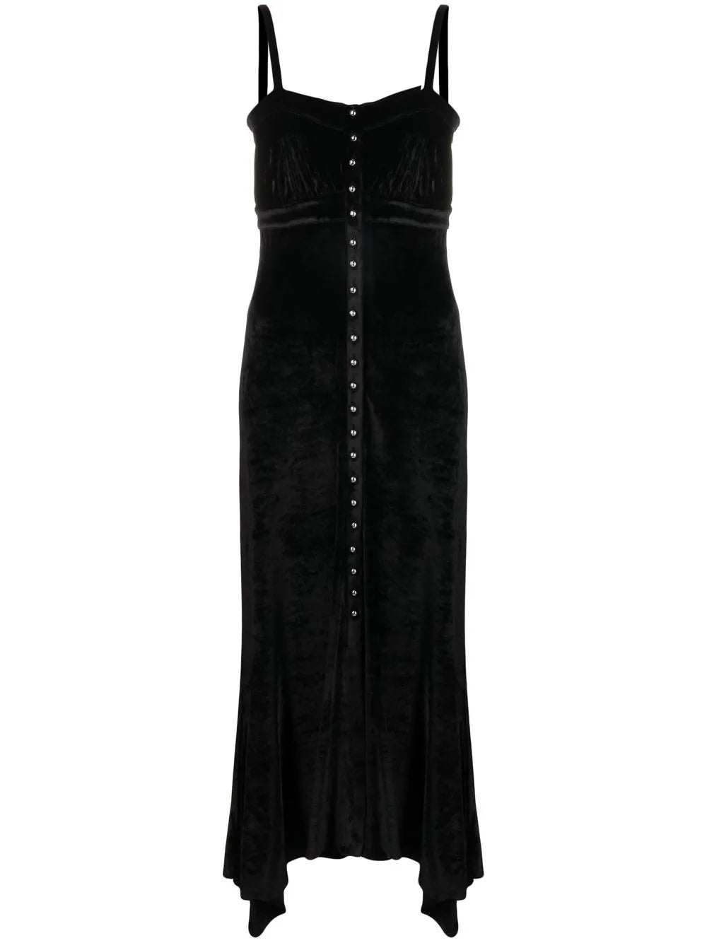 Asymmetric Button-Up Midi Dress