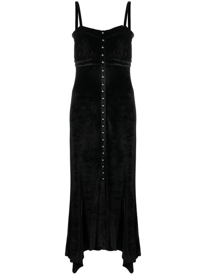 Asymmetric Button-Up Midi Dress