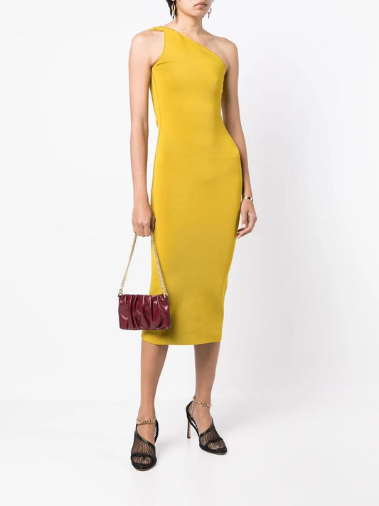 One-Shoulder Midi Dress