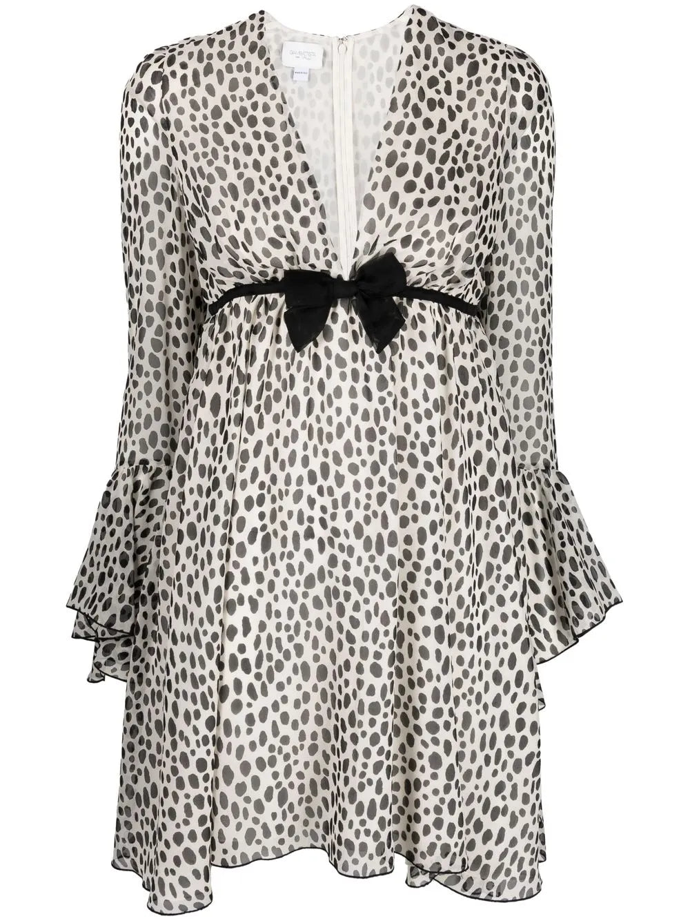 Graphic-Print Silk Mini Dress