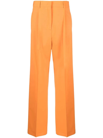 High-Waist Straight-Leg Trousers