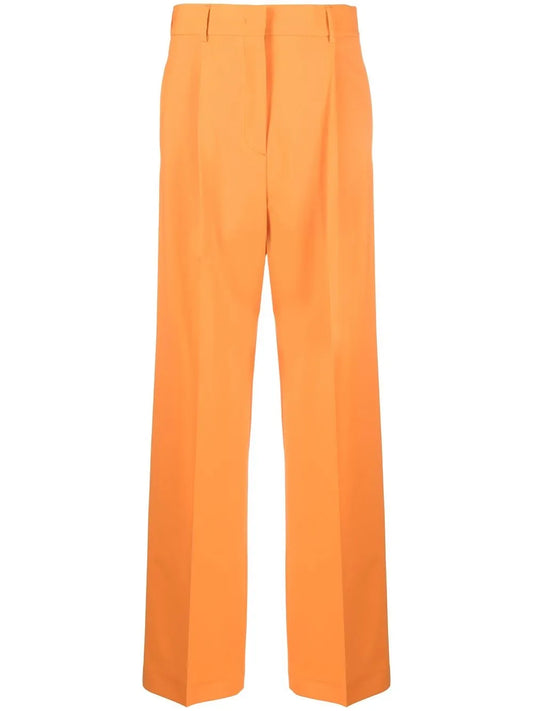 High-Waist Straight-Leg Trousers
